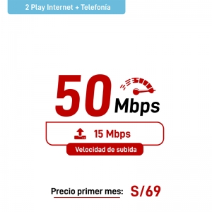 2 Play Hogar - Teléfono + Internet 50Mbps