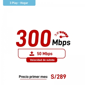 Claro Hogar 1 Play - Internet 300Mbps