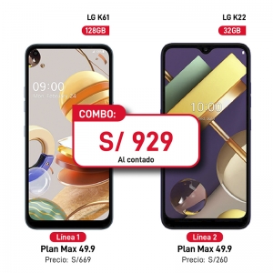 LG K61 128GB + K22 32GB