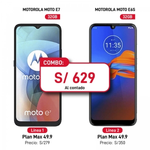 MOTOROLA MOTO E7 32GB + MOTO E6S 32GB