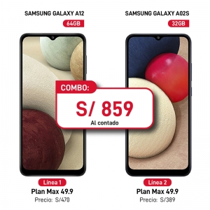 SAMSUNG GALAXY A12 64GB + GALAXY A02S 32GB