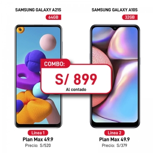 SAMSUNG GALAXY A21S 64GB + GALAXY A10S 32GB