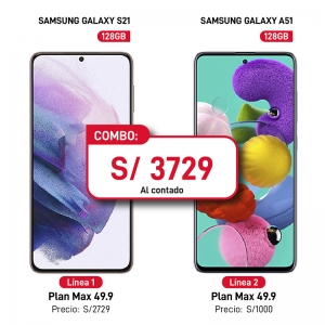 SAMSUNG GALAXY S21 128GB + GALAXY A51 128GB
