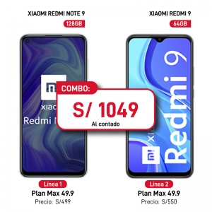 XIAOMI REDMI NOTE 9 128GB + REDMI 9 64GB